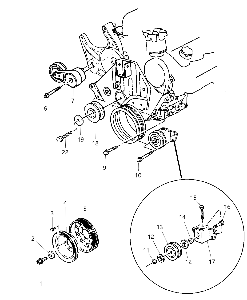 Mopar 5003480AA Shield Pulley