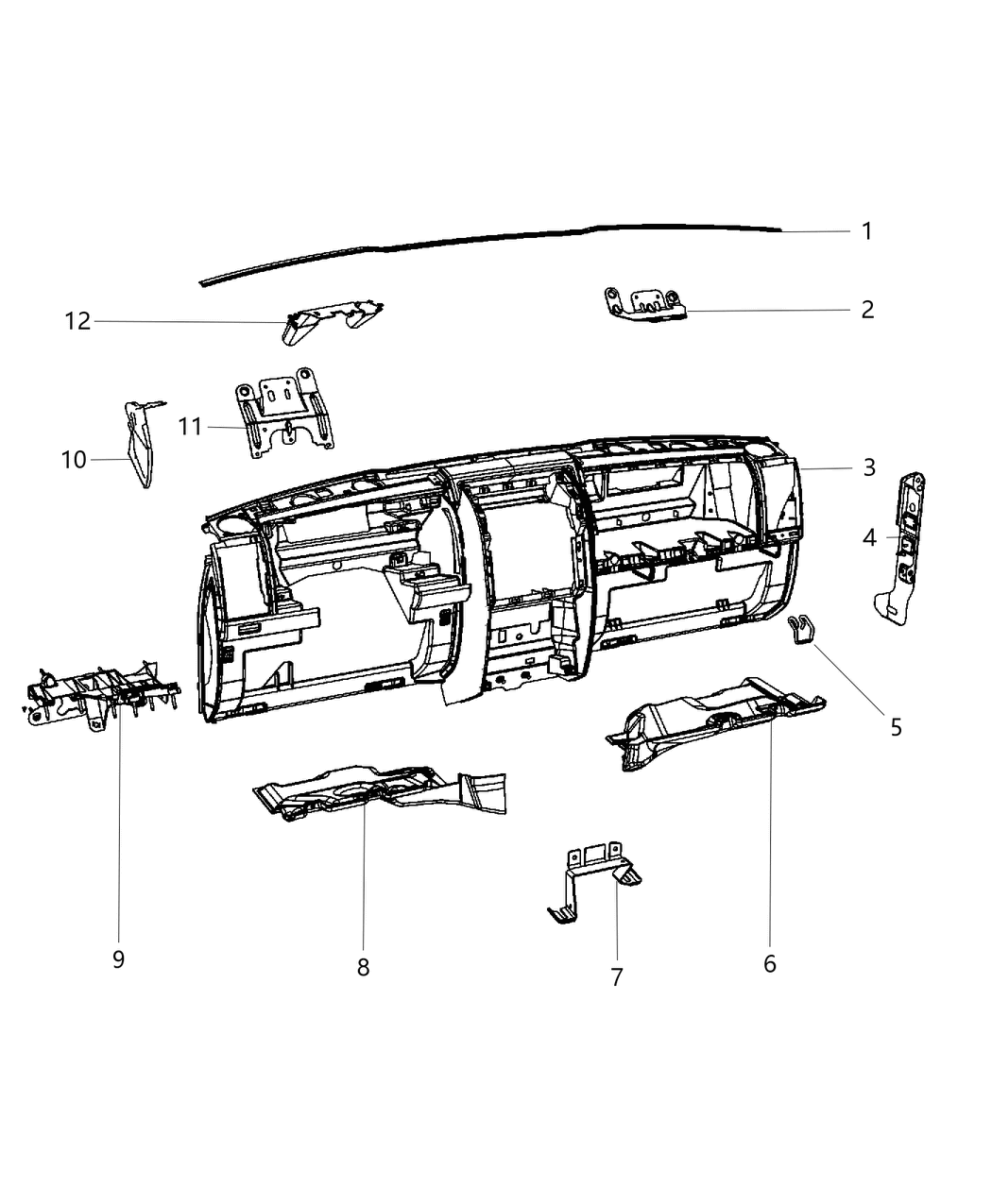 Mopar 1KE58VT9AB Panel Instrument Panel