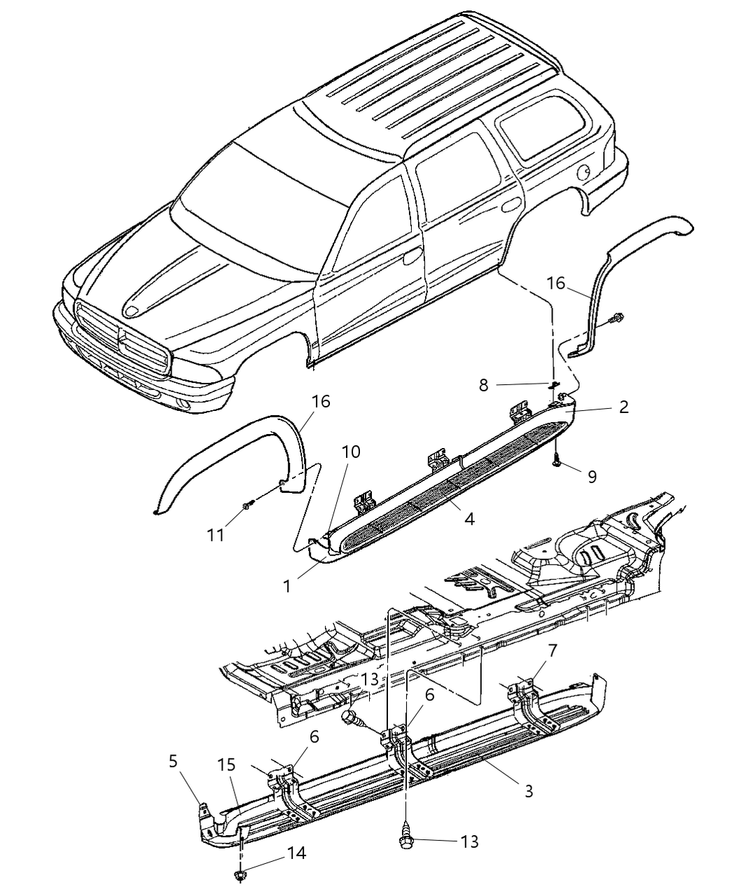 Mopar TP21XRVAA Cover Running Board Rear