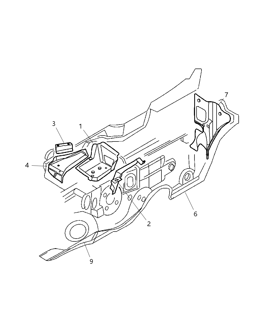 Mopar 4724884AC Bracket Cowl Plenum
