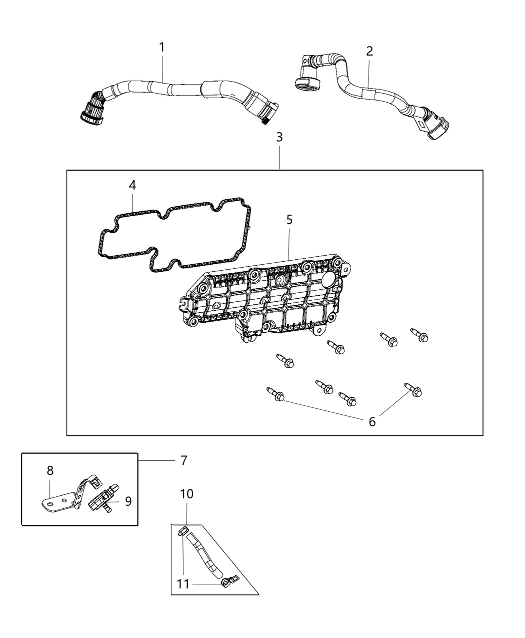 Mopar 68312653AC Sensor Crankcase Pressure Assembly