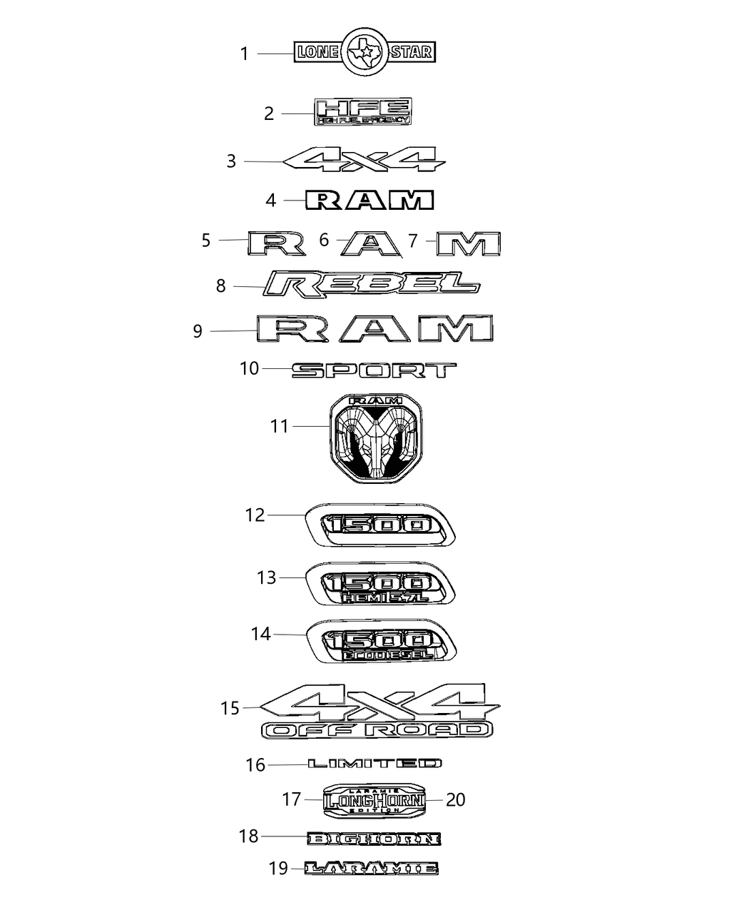 Mopar 68496411AA Decal Bedside 4X4 North Rear Quarter