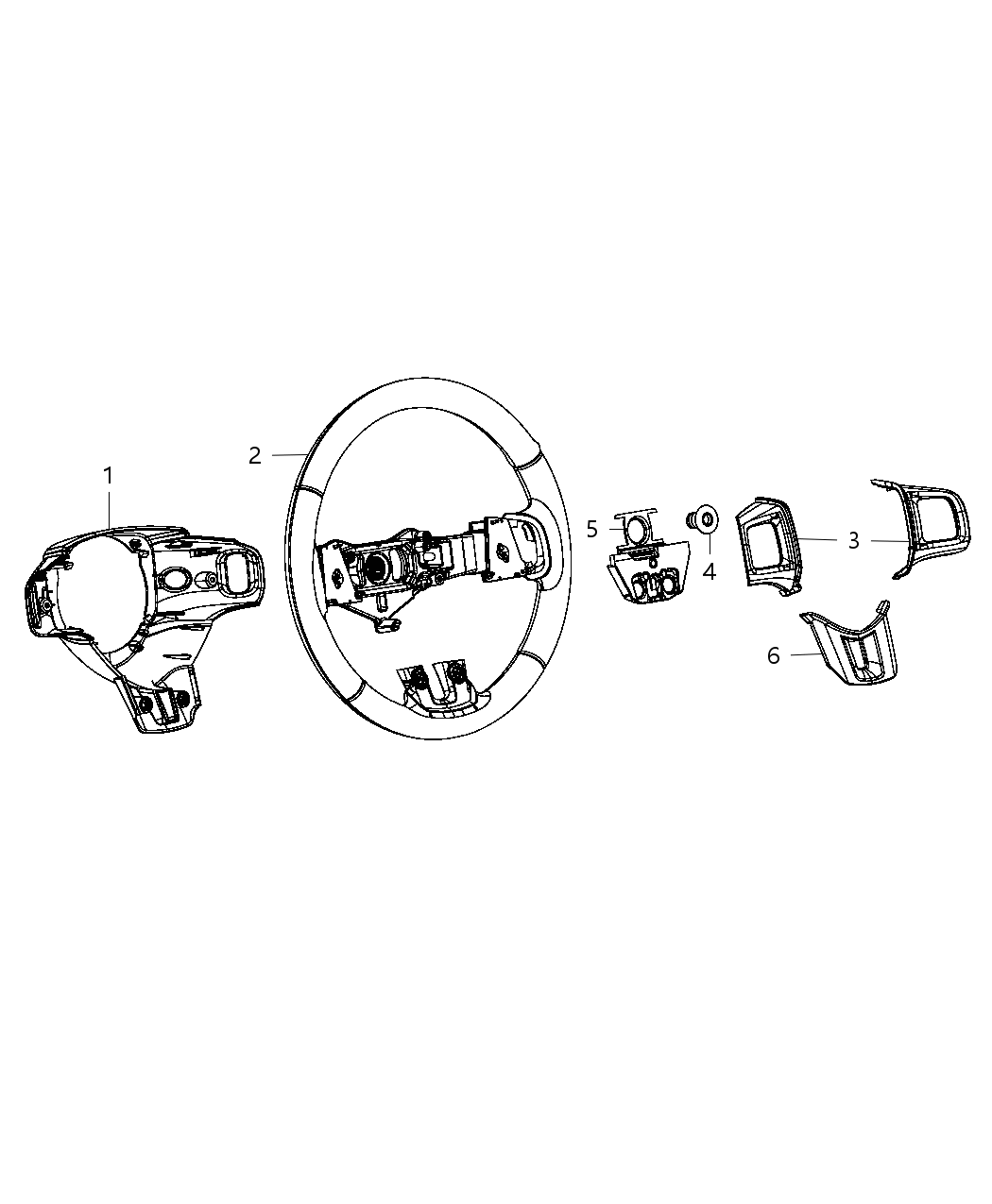 Mopar 1VZ34XZAAA Bezel Steering Wheel
