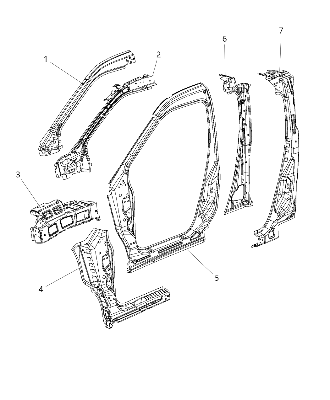 Mopar 68311545AA Reinforcement A - Pillar