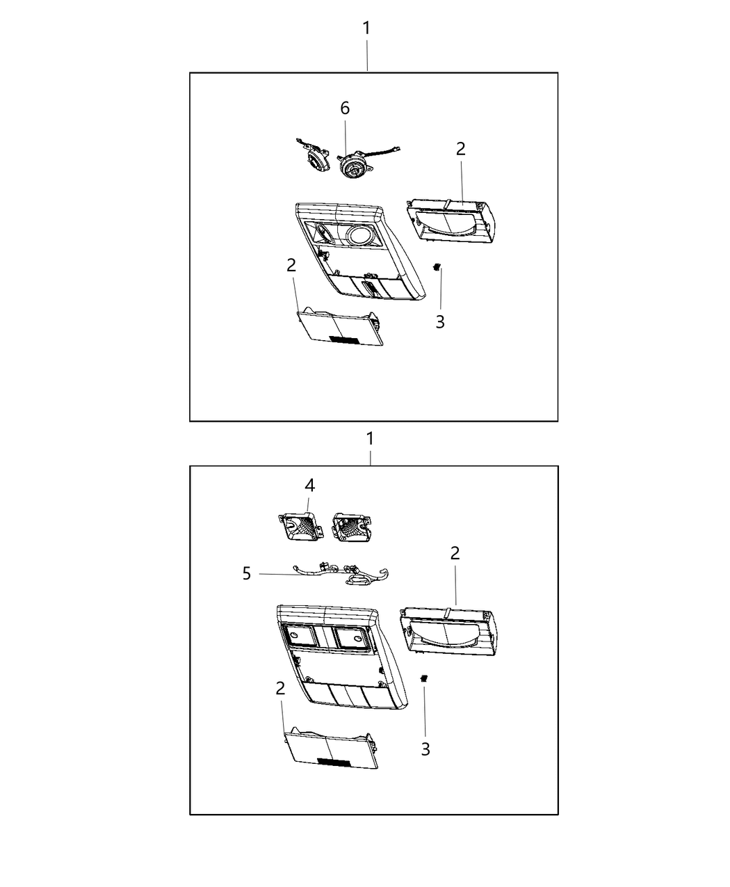 Mopar 68046319AA Wiring Overhead Console