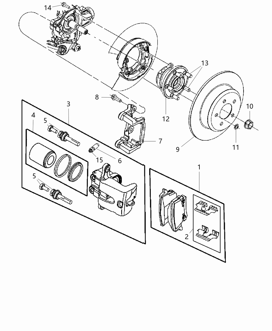 Mopar 5137690AB Adapter Disc Brake Caliper