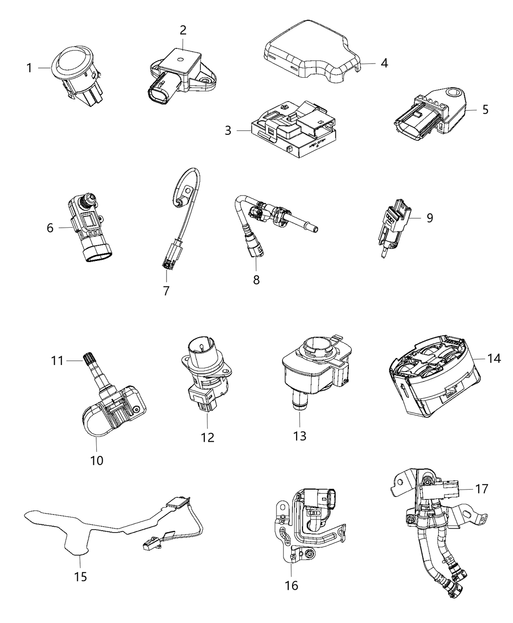 Mopar 5146806AD Sensor Oil Vapor Pressure Sensor