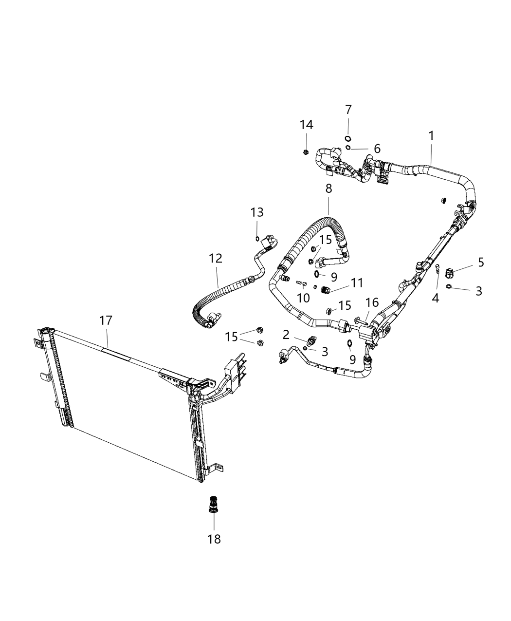 Mopar 68282107AB Line A/C Suction And Liquid