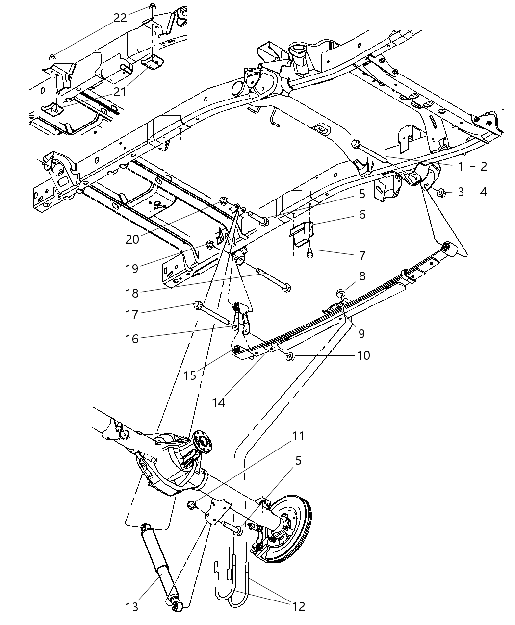 Mopar SG23401 Shock Absorber Suspension Rear