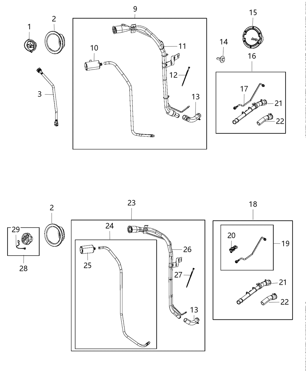 Mopar 5147097AF Tube Fuel Recirculation
