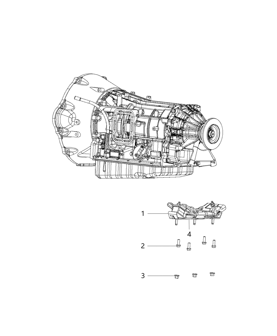 Mopar 68090654AA Isolator Transmission Mount Isolator And Bracket