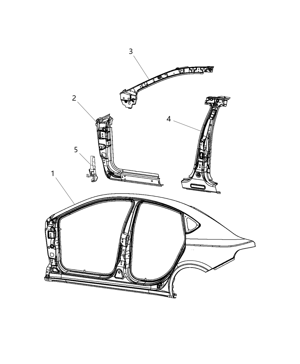 Mopar 68228528AA Reinforcement A - Pillar