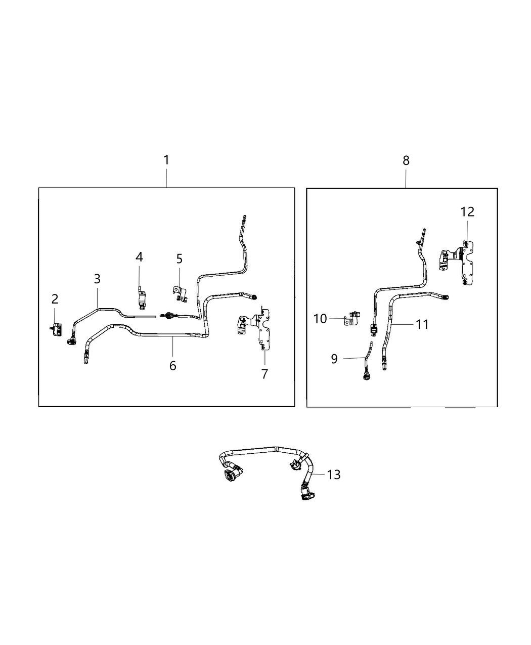Mopar 52030220AE Bundle Fuel Supply And Vapor Line