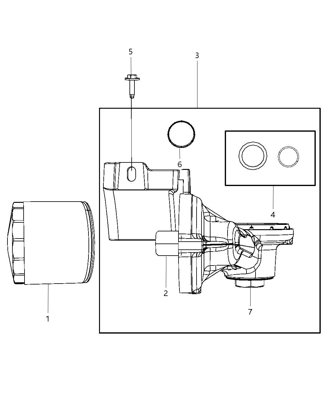 Mopar 4892314AA Adapter Oil Filter