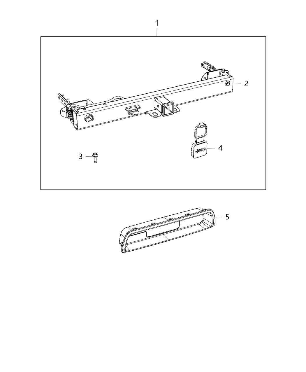 Mopar 6CK56LS1AA Bezel Hitch