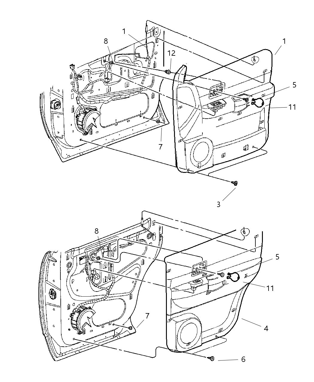 Mopar 5KB941D5AB Panel Front Door Trim