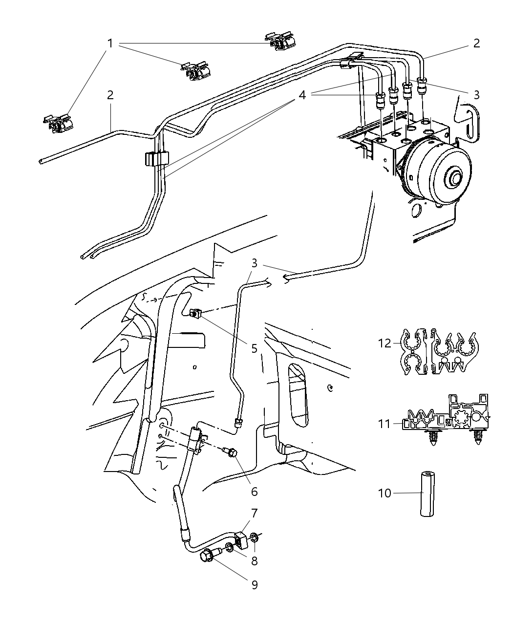 Mopar 52090174AF Bundle Fuel And Brake Tube