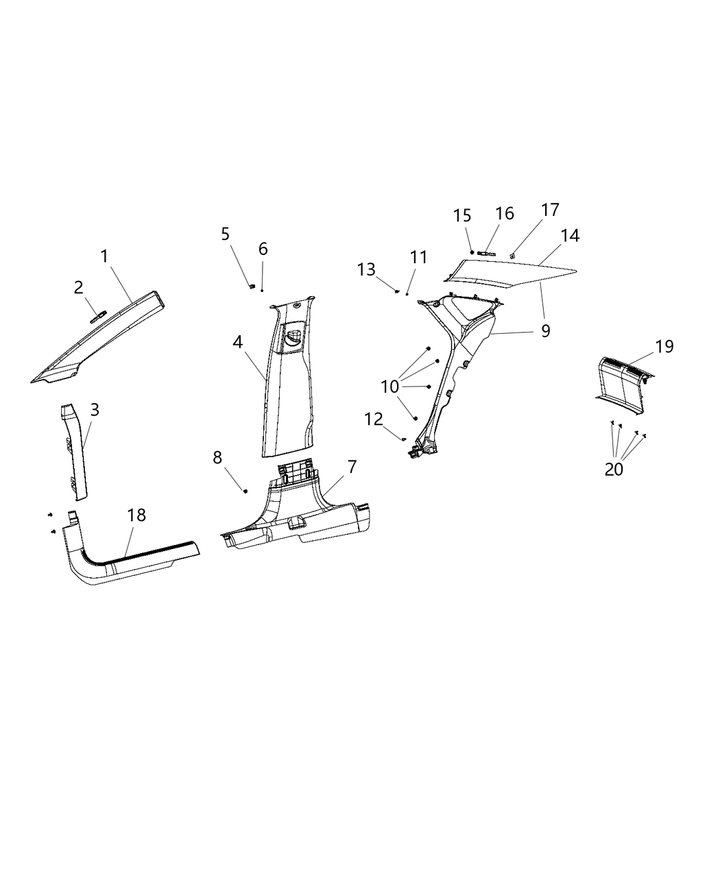 Mopar 1WX35DX9AA Plug C Pillar
