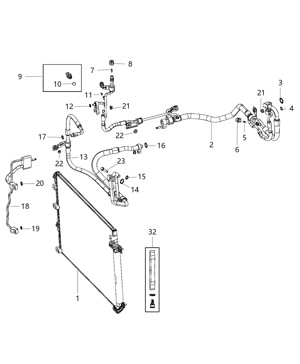 Mopar 68229716AB Line A/C Liquid Jumper