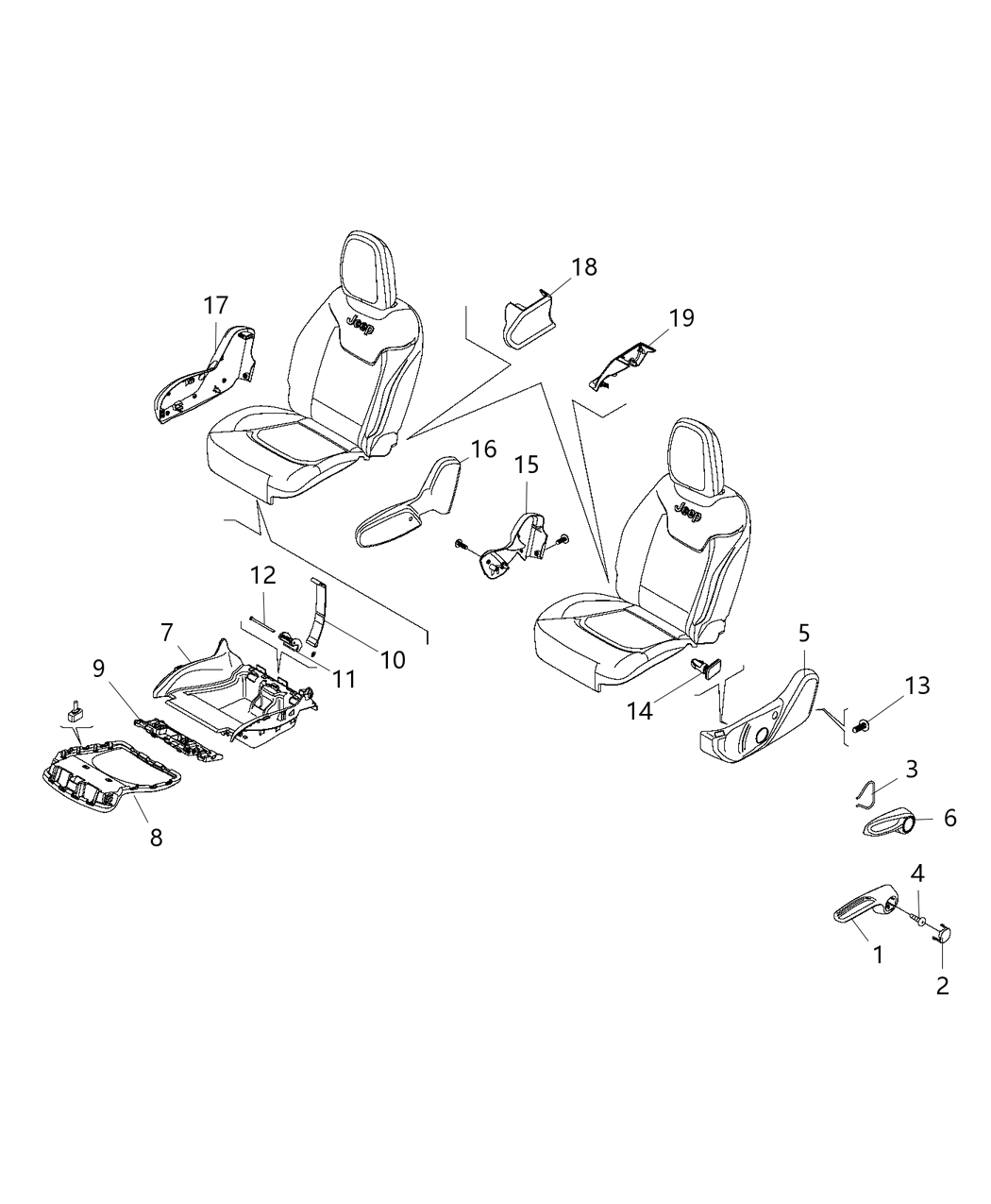 Mopar 5YS08GTVAA Shield Front Seat Left Inboard