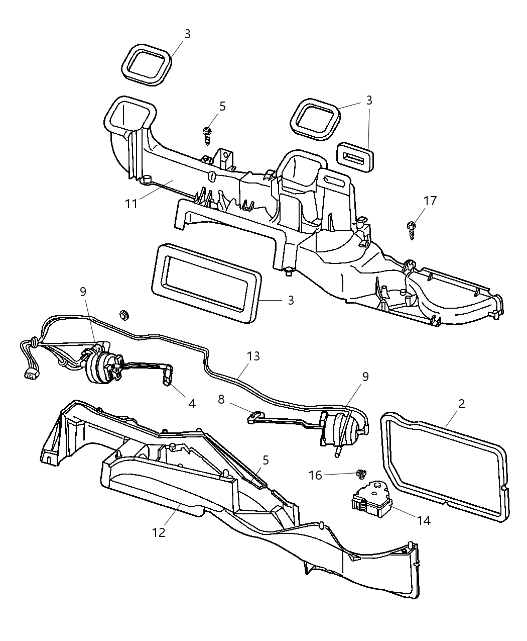 Mopar 4885059AA Door Distribution Duct