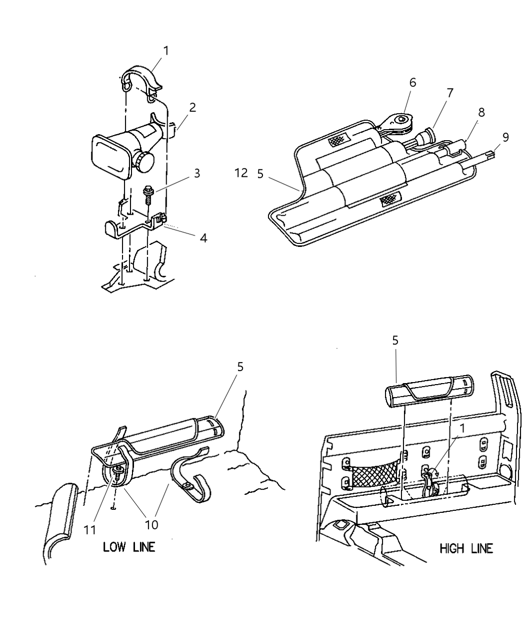 Mopar 52038253 Strap, Jack Stowage