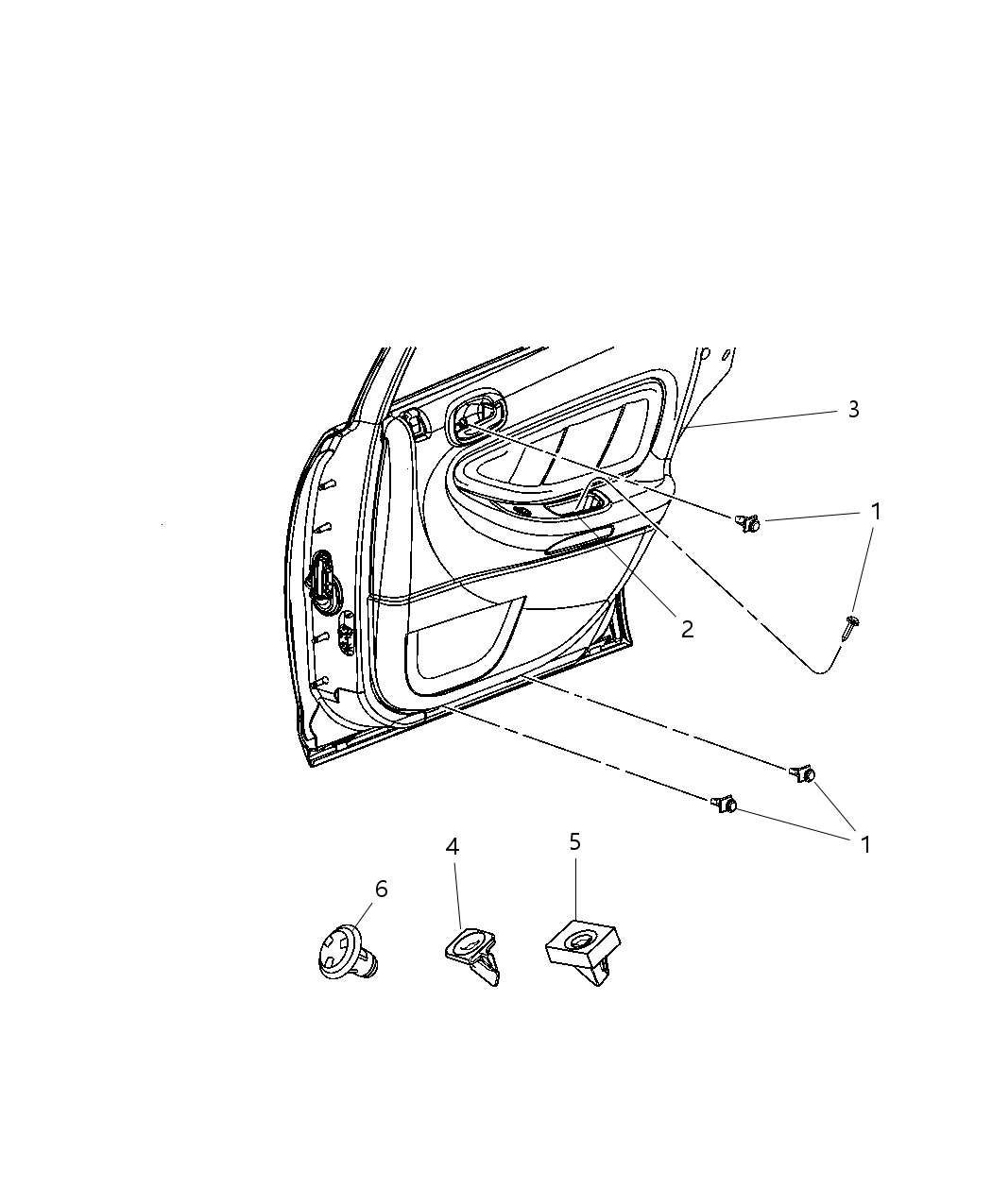 Mopar UL151T5AC Panel Rear Door Trim