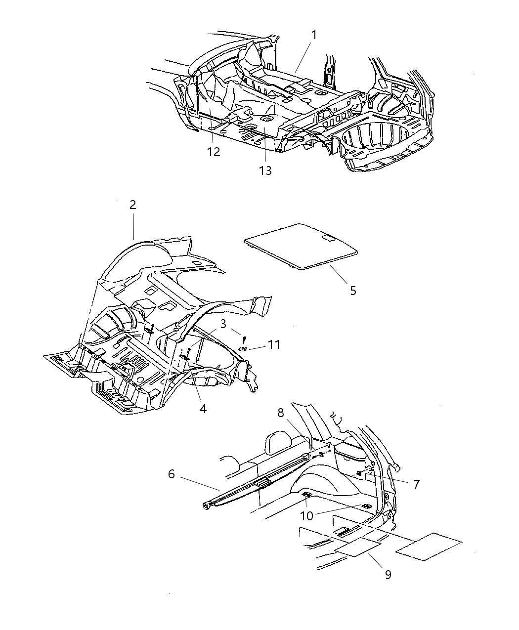 Mopar 82207427 Mat Kit Floor - Front