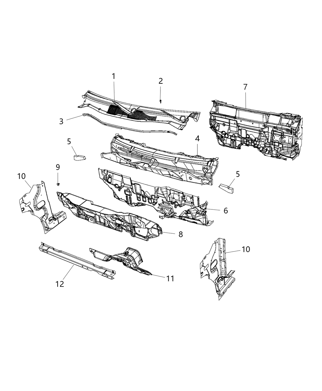 Mopar 5115235AG Panel Cowl