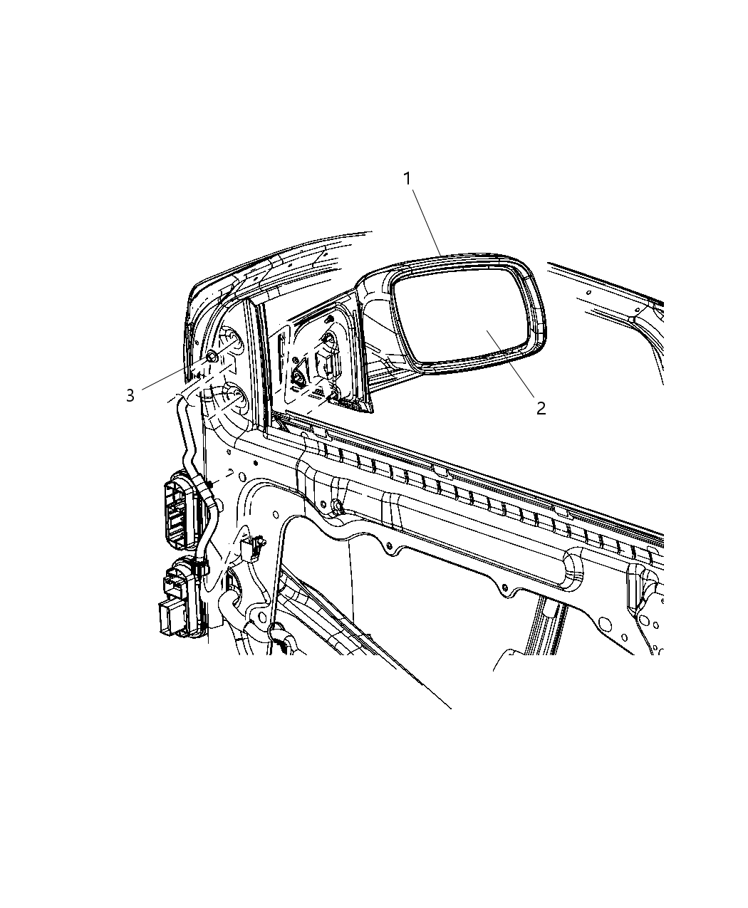 Mopar 6AD051W3AA Mirror Outside Rearview