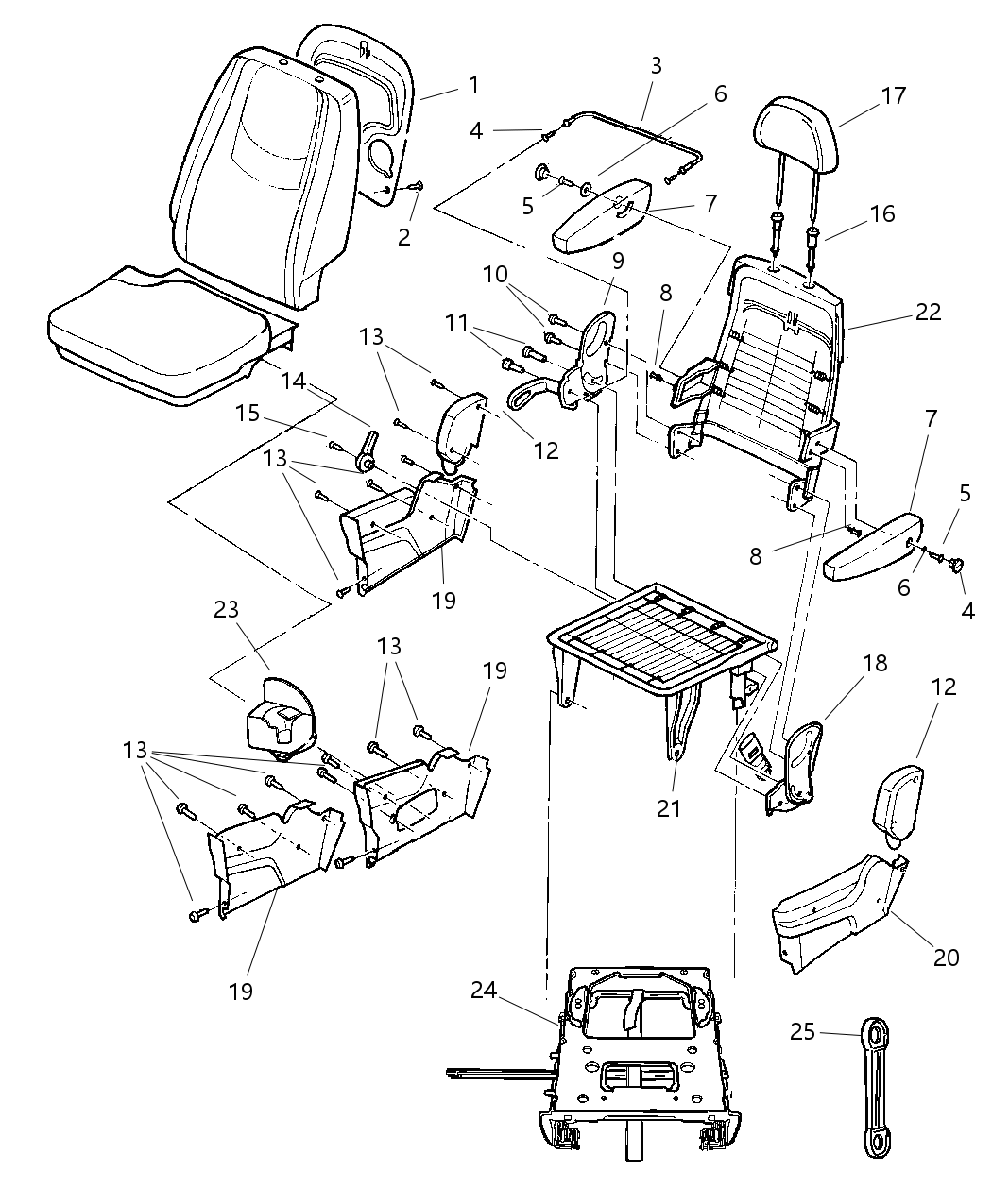 Mopar 5073219AA Handle Seat Release