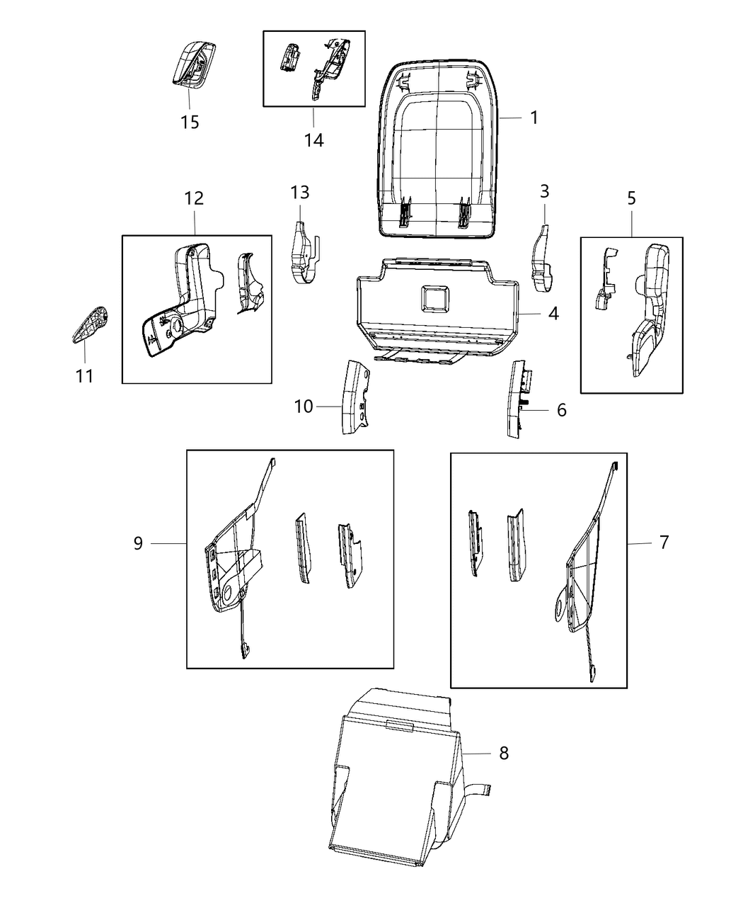 Mopar 5XF00DX9AA Shield Seat Right