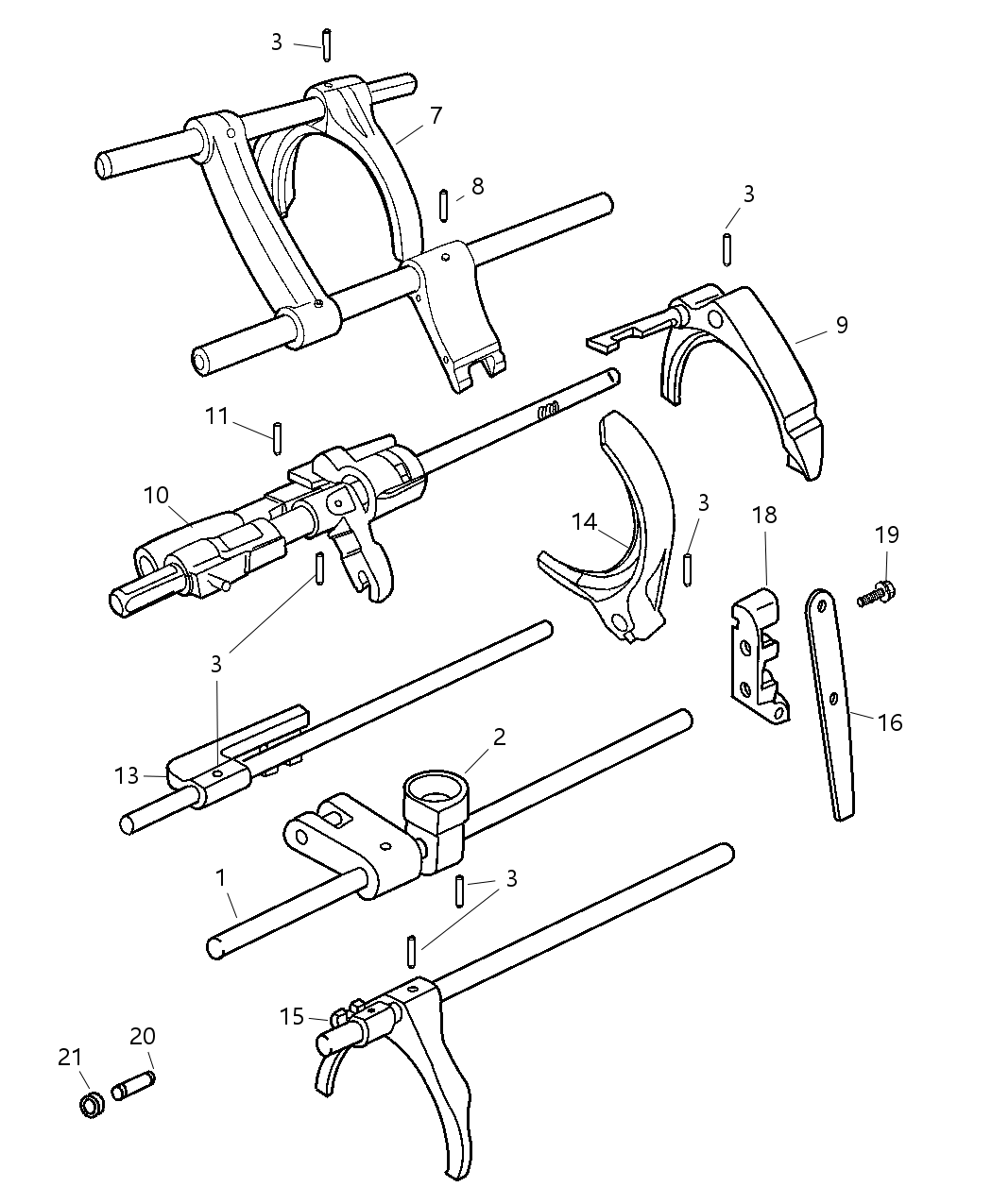Mopar 5010084AA Pin Shift Shaft