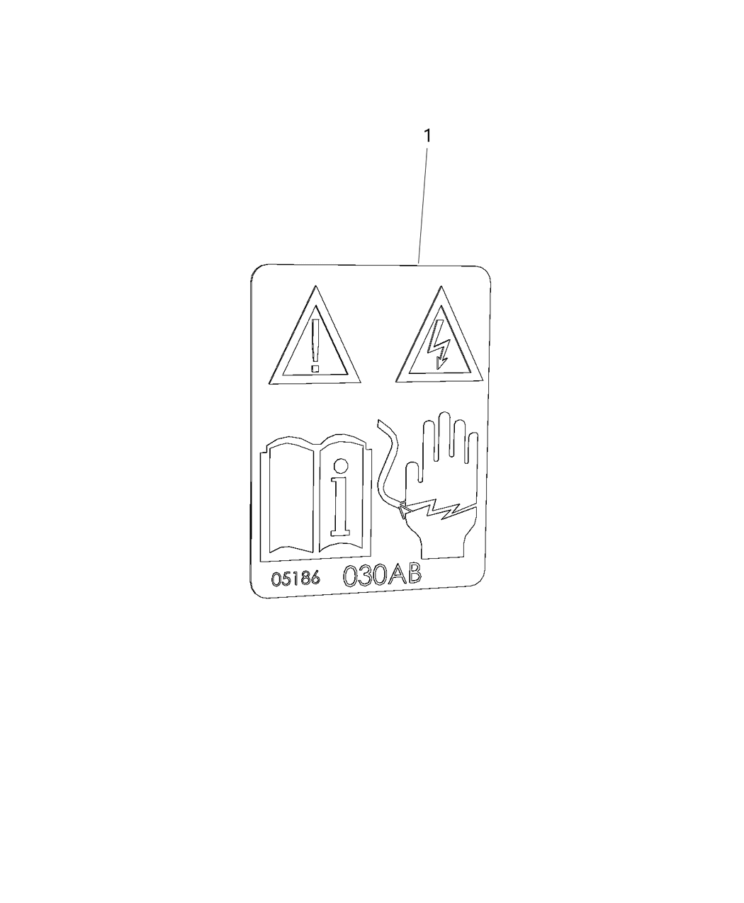 Mopar 5186032AB Label High Voltage Warning