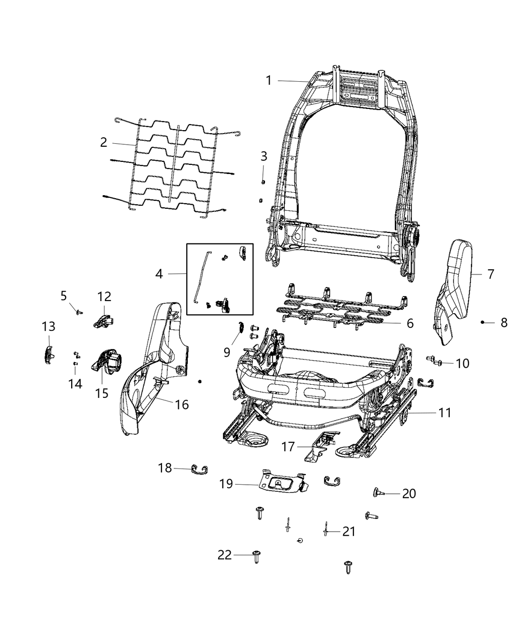 Mopar 68323018AA Lock Nut Hexagon Flange M6-1.00 Side Airbag Attachment