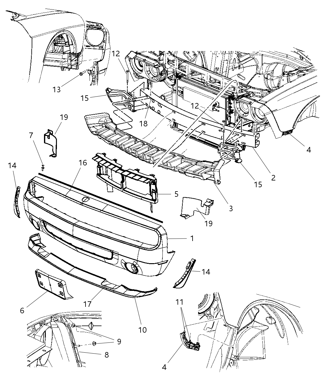 Mopar 5028810AA Absorber Front Energy