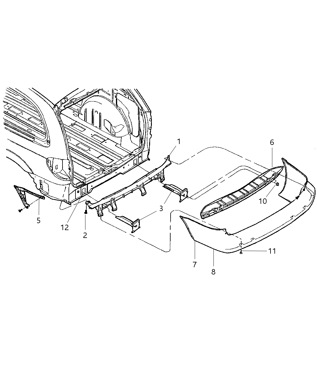Mopar 4857273AA Scuff Pad Rear Fascia