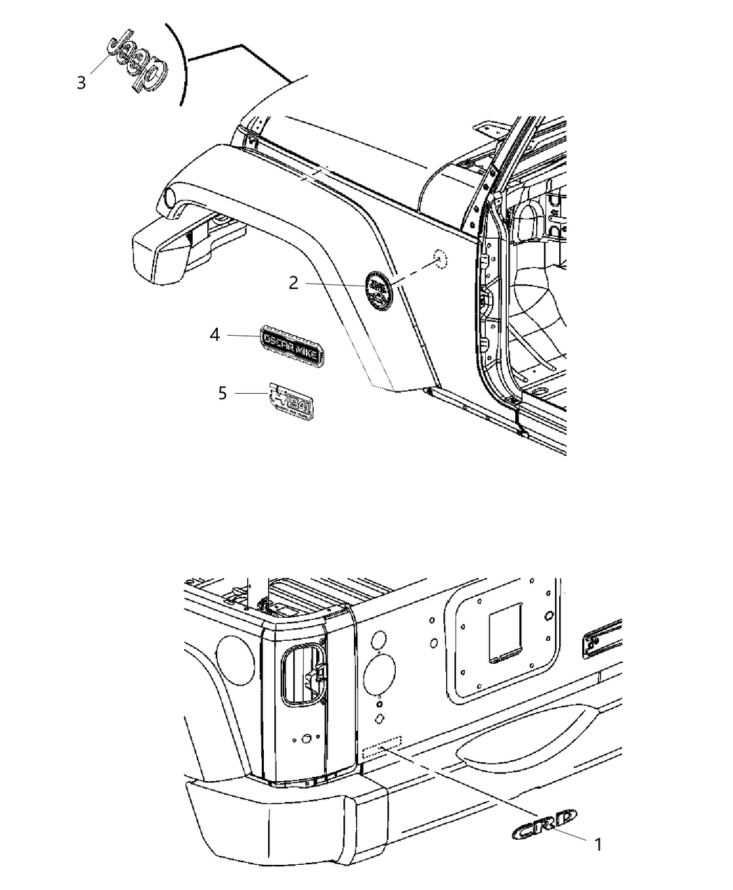 Mopar 68283391AA Nameplate Crd