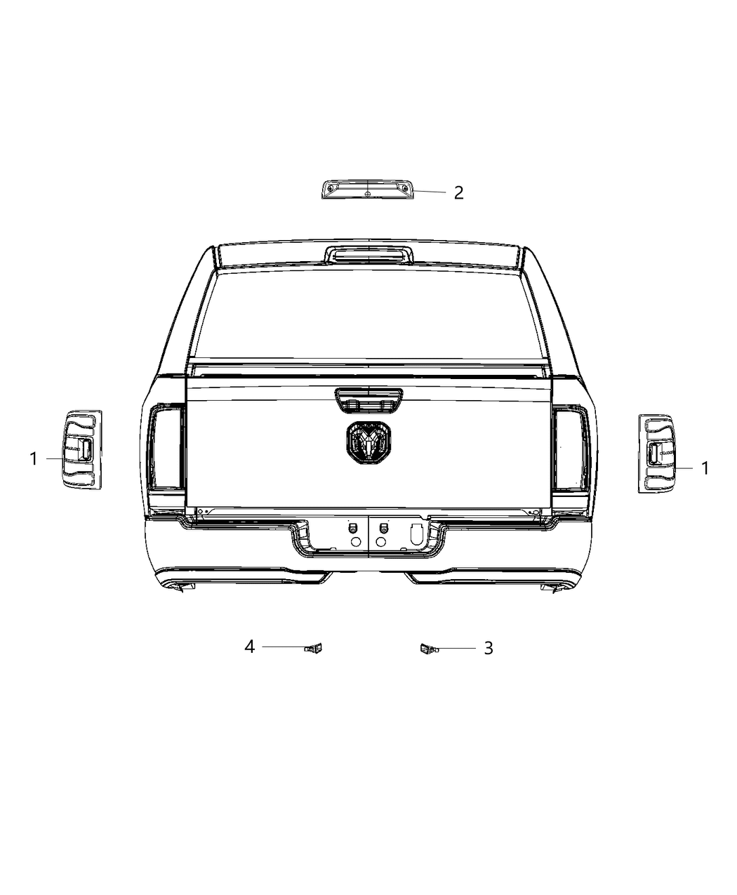 Mopar 68446839AD Lamp Tail