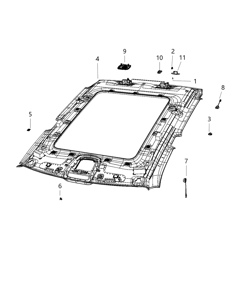 Mopar 6YQ83TX7AA Headliner: Provide Tag Numbers Off Old Headliner