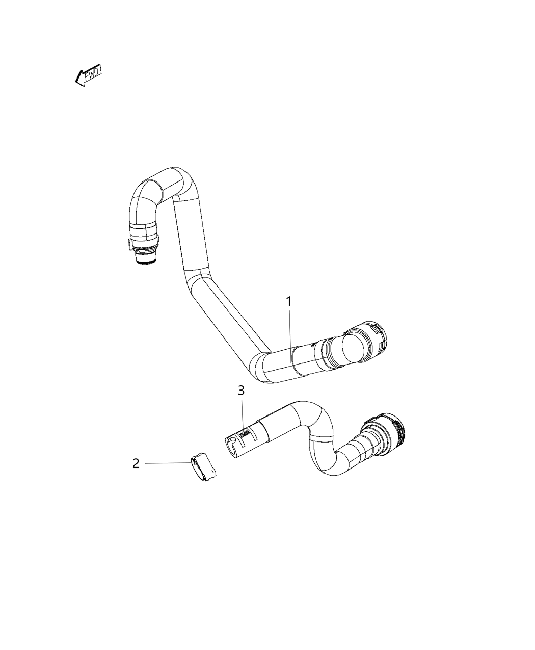 Mopar 68359143AC Hose Heater Return
