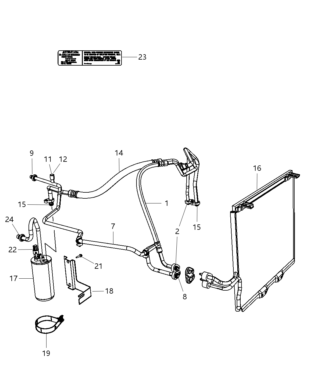 Mopar 55037648AA Line A/C Suction