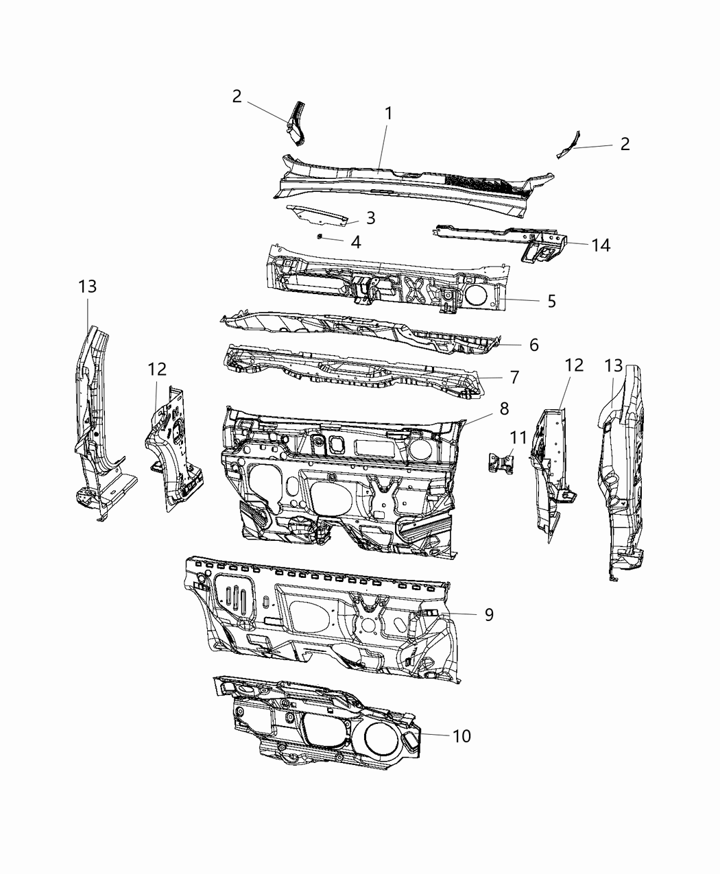 Mopar 68270320AA Silencer Dash Panel