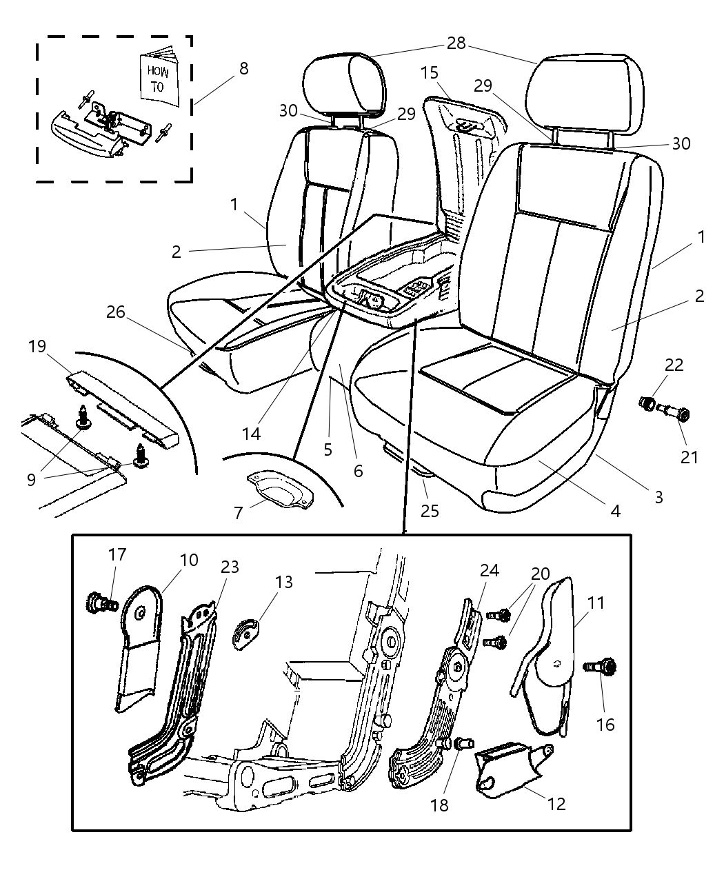 Mopar 1EC431D5AA Back Front Seat