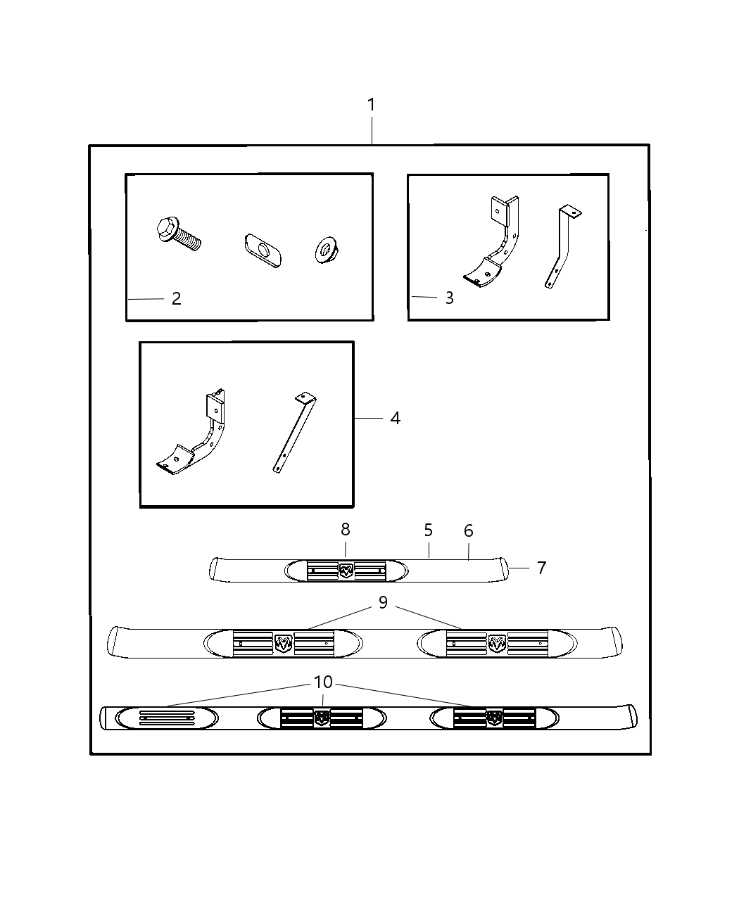 Mopar 68020968AA Step Right Side, Passenger Side