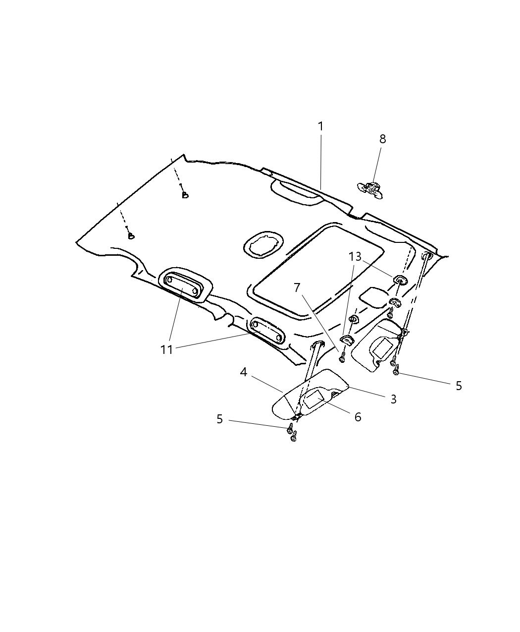 Mopar 5023817AA Bumper Sunvisor