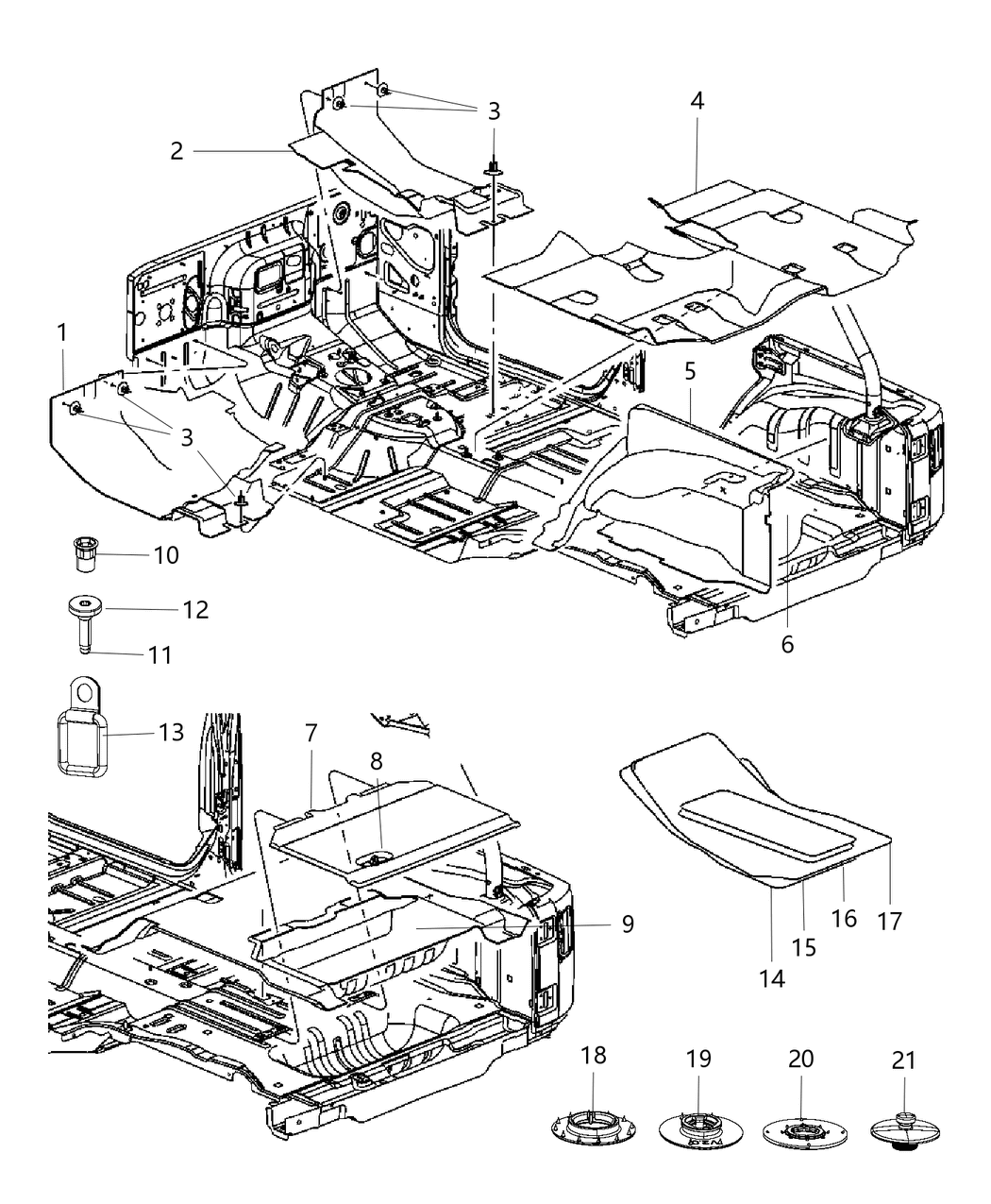 Mopar 5PL301X9AC Carpet Front Floor Right