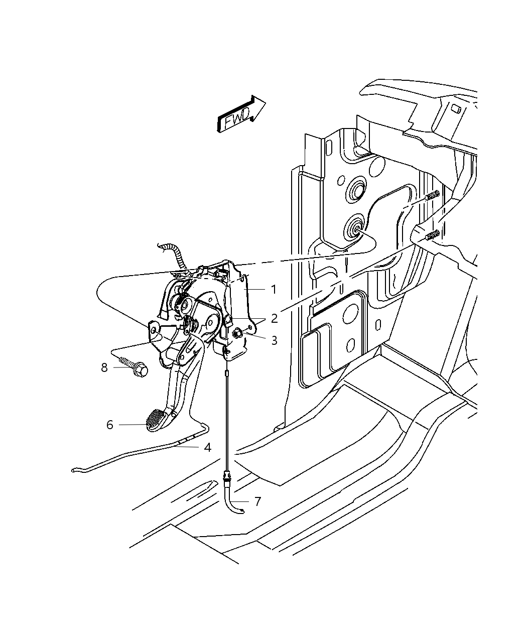 Mopar 52078976AI Parking Brake Control