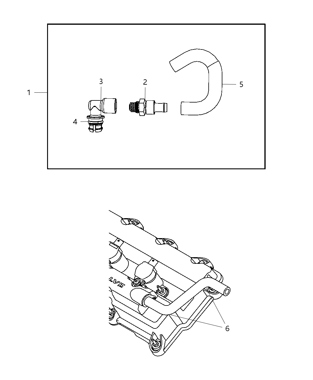 Mopar 4892506AA Hose Make Up Air