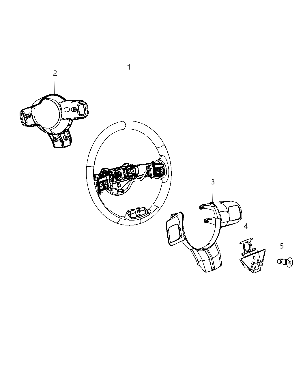 Mopar 1TE641XTAA Bezel Steering Wheel